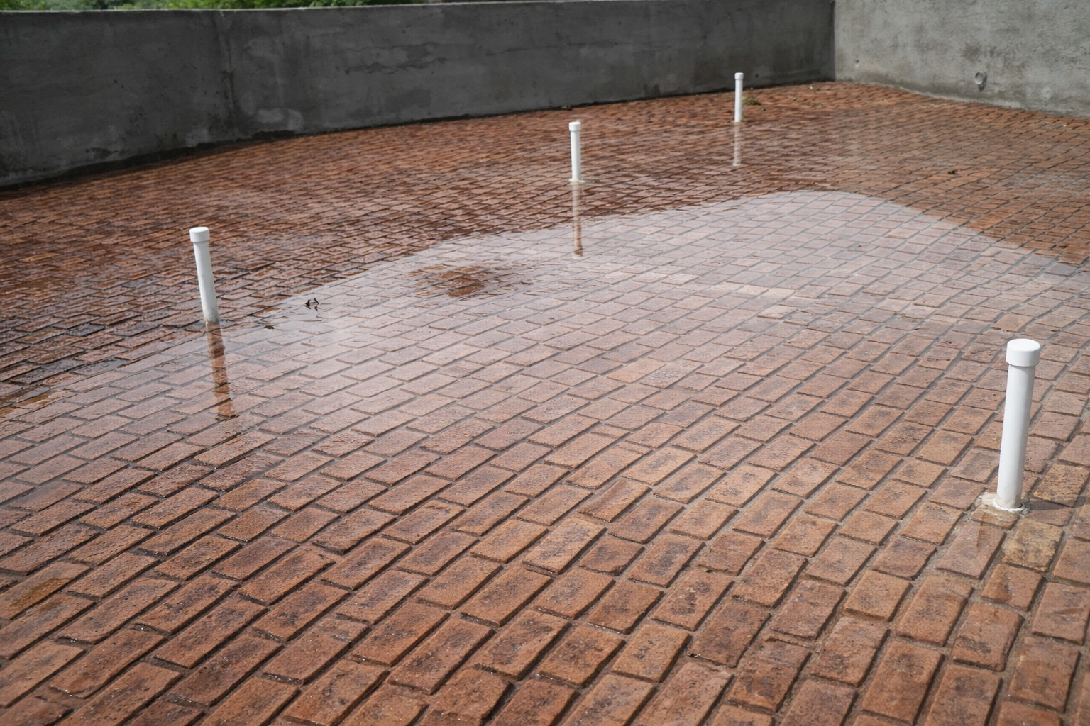 Brick-bat coba terrace waterproofing layer